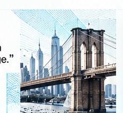 A bridge and city skyline